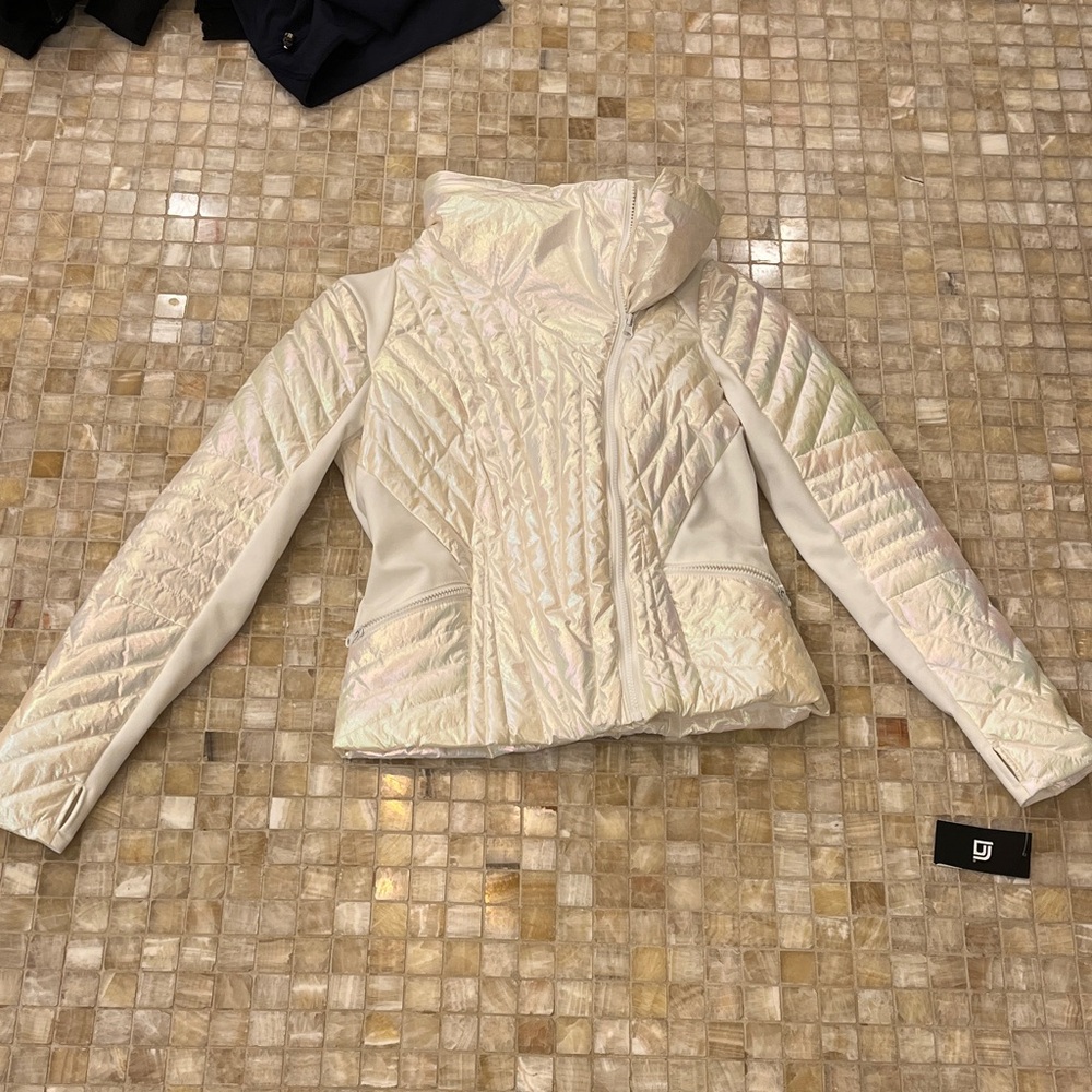 Blanc Noir Holographic Motor Panel Puffer Jacket -NWT - Picture 7 of 12